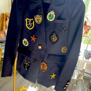 Navy Blazer with Cool Decals. Totally Cool on!